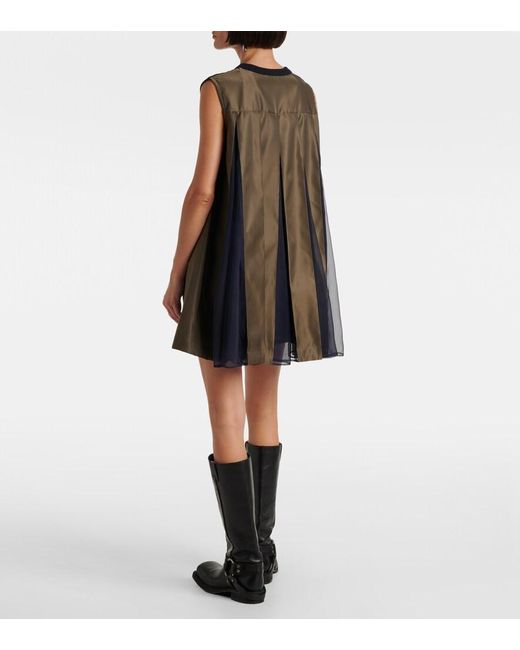 Sacai Blue Paneled Minidress