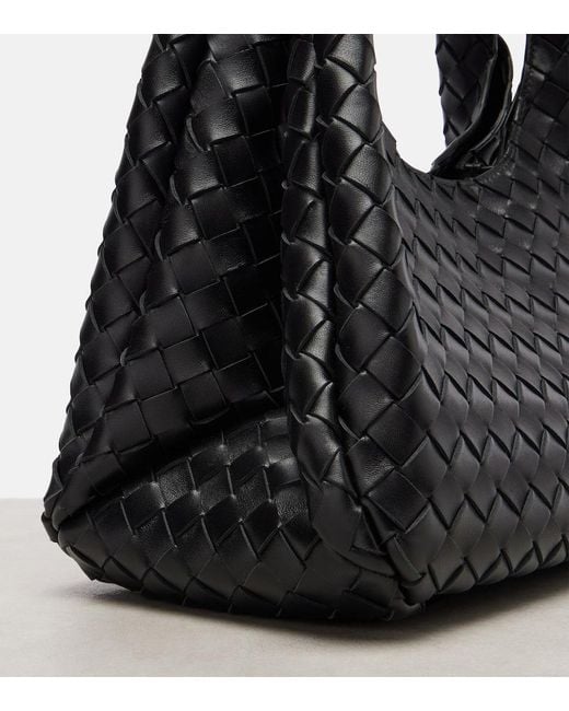 Bottega Veneta Black Campana Medium Leather Shoulder Bag