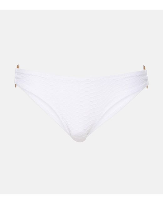 Heidi Klein White Milos Bikini Bottom