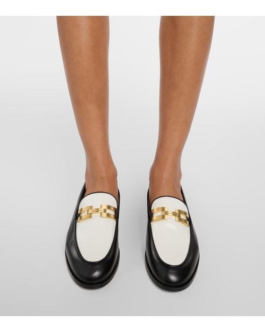 Aquazzura Multicolor Brandi Leather Loafers