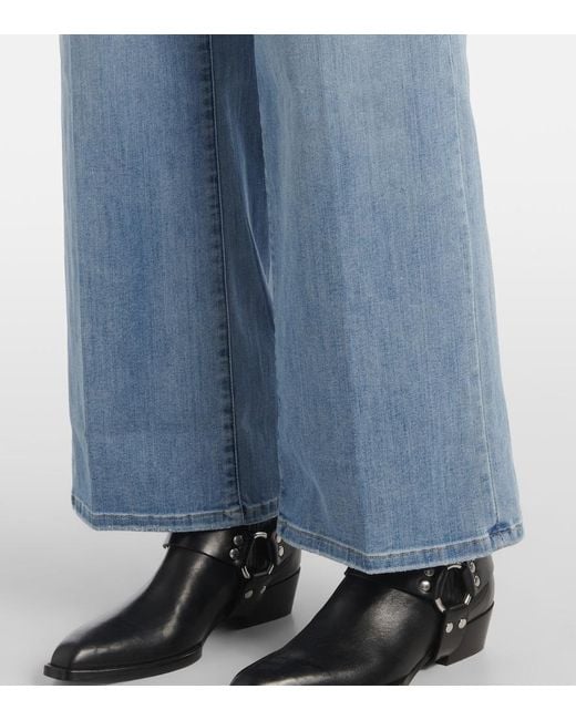 FRAME Blue Le Slim Palazzo Wide-Leg Jeans