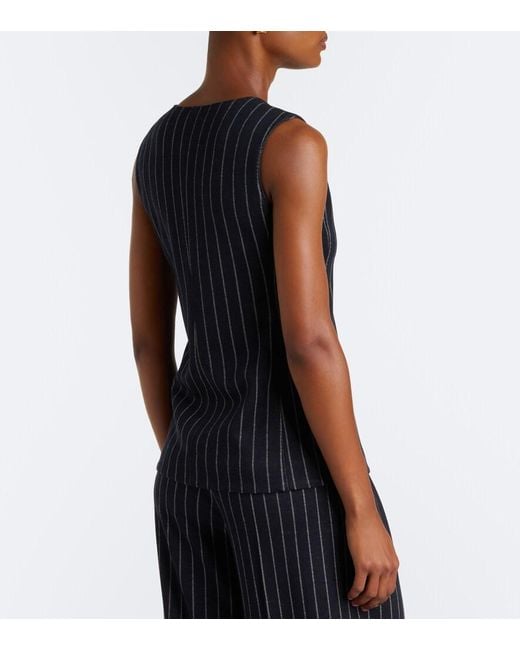 Max Mara Black Striped Vest
