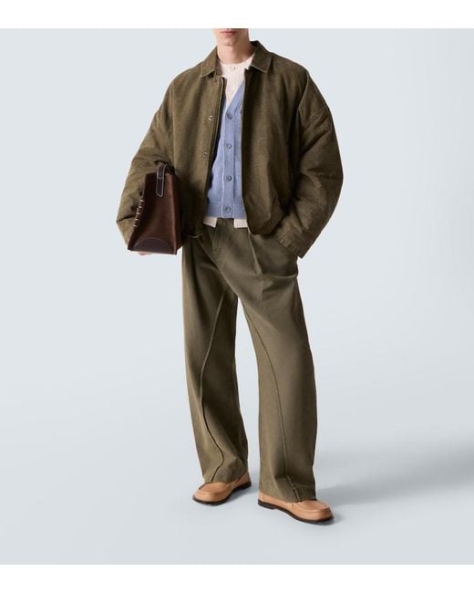 J.W. Anderson Green Cotton Bomber Jacket for men