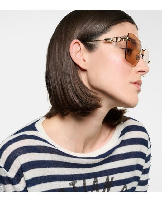 Dior Pink Cd Chain M1U Shield Sunglasses