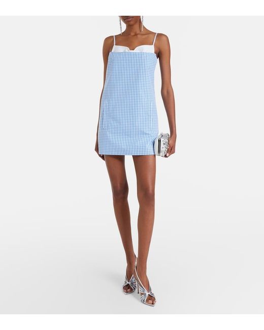 ShuShu/Tong Blue Gingham Cotton Minidress