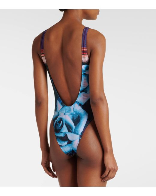 Jean Paul Gaultier Blue Roses Swimsuit