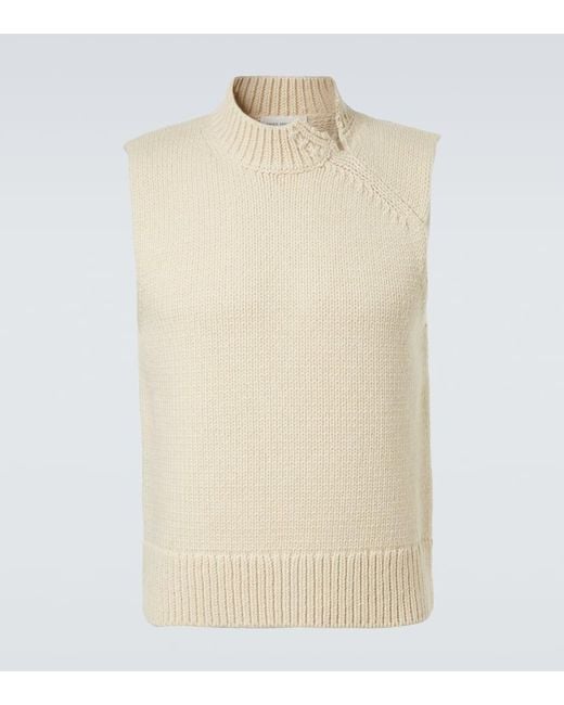 Dries Van Noten Pullunder Aus Wolle Und Kaschmir in Natural für Herren