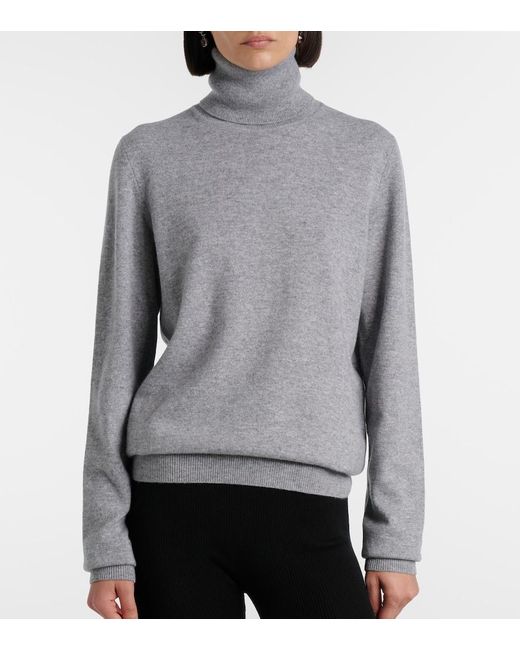Saint Laurent Cashmere Turtleneck Sweater in Grey | Lyst UK