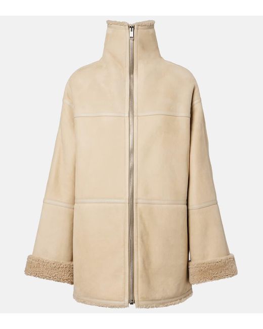 Yves Salomon Natural Wendbare Jacke Aus Leder Und Shearling
