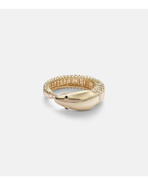 Yvonne Léon White Ecrevisse 9Kt Ring With Diamonds