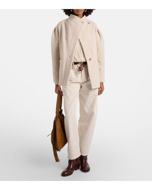 Isabel Marant Natural Wool-Blend Jacket