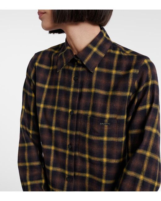 Coperni Multicolor Checked Shirt Dress