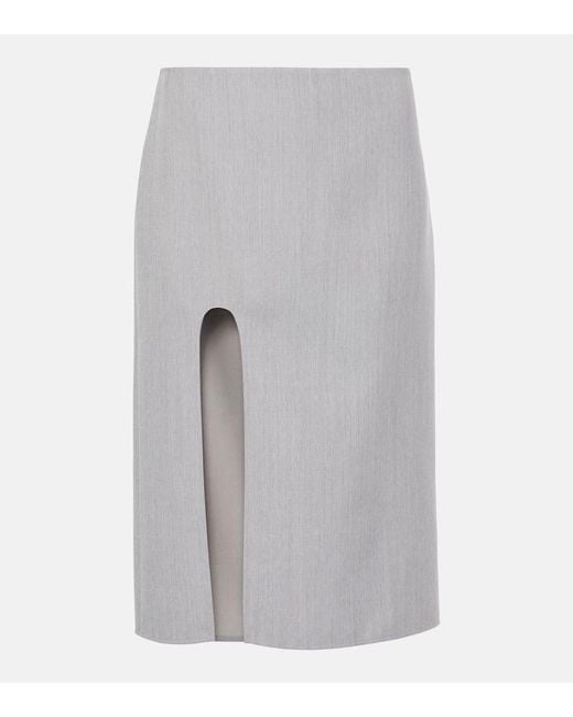 Stella McCartney Gray Wool Pencil Skirt