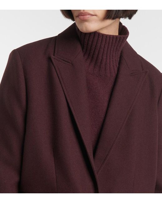 Joseph Purple Cropped Single-Breasted Wool Jacket