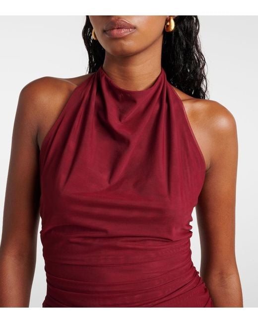 Sir Red Toni Halterneck Mesh Minidress