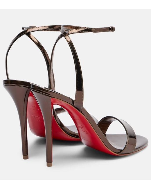 Christian Louboutin Brown Sandalen Miss Z 100 Aus Metallic-Leder