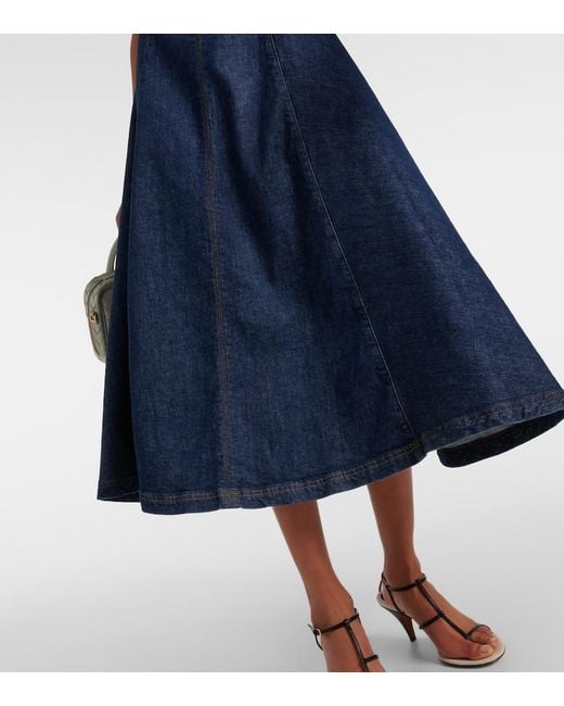 Jonathan Simkhai Blue Cici Denim Midi Dress