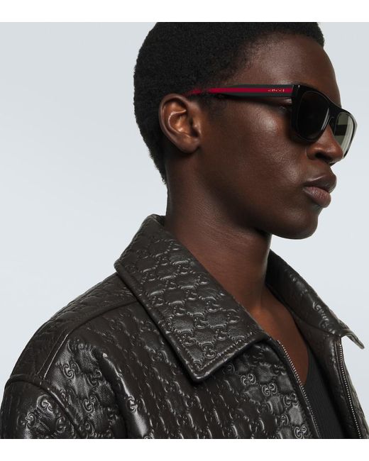 Gucci Brown Square Sunglasses for men