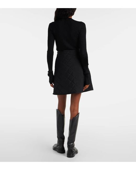 Jil Sander Black Minirock Saglia