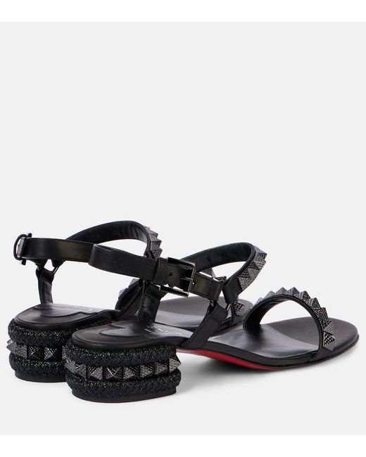 Christian Louboutin Black Pyrasand 30 Leather Sandal
