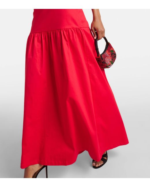 Adriana Degreas Cutout Tiered Cotton-blend Maxi Dress