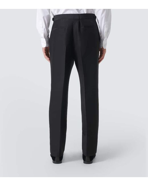 Loro Piana Blue Wool And Silk Suit Pants for men