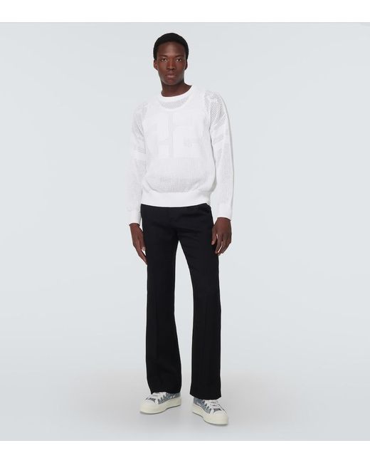 Amiri White Cotton Sweater for men