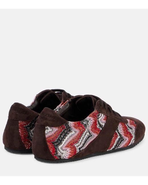 Baskets En Daim Missoni en coloris Brown