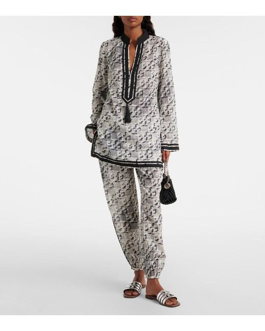 Tunics Tory Burch de color Gray