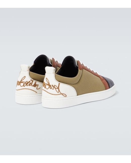 Christian Louboutin Multicolor Fun Louis Junior Leather And Canvas Sneakers for men