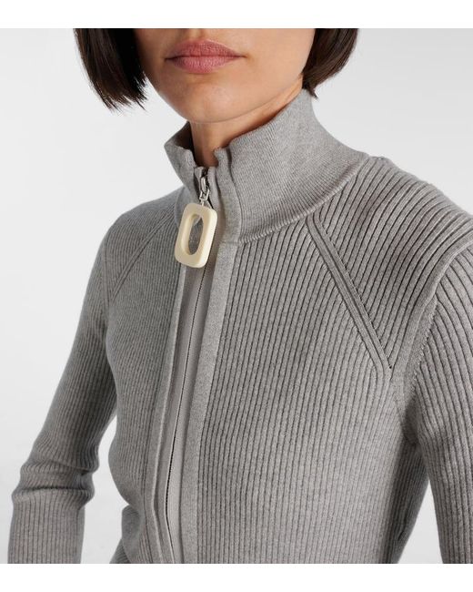 J.W. Anderson Gray Bestickter Cardigan Aus Einem Baumwollgemisch