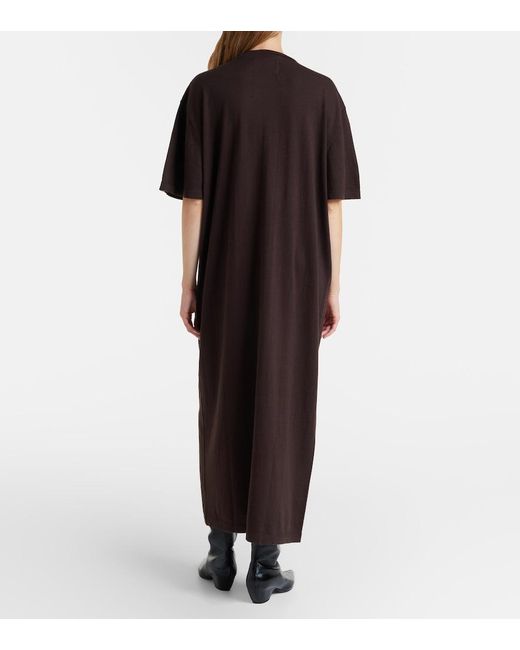 Extreme Cashmere Brown N°321 Kris Cotton And Cashmere Maxi Dress