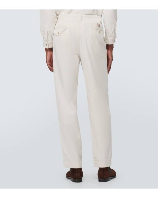 Pantalones rectos de pana Polo Ralph Lauren de hombre de color White
