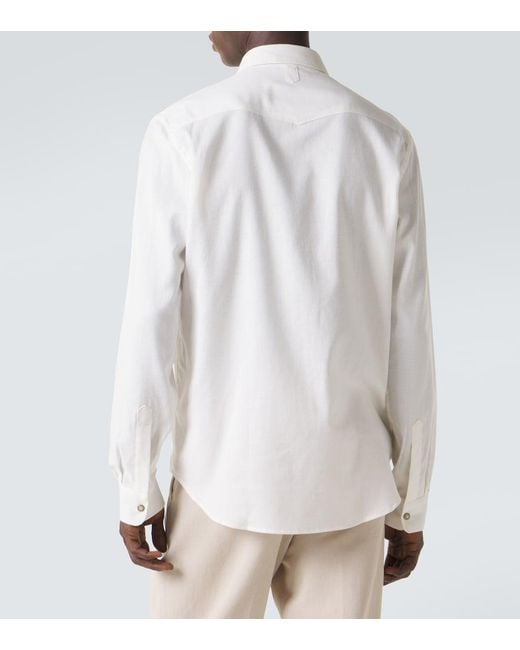 Canali Natural Cotton And Cashmere Shirt for men