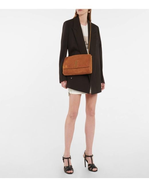 Saint Laurent Brown Kate Medium Reversible Shoulder Bag