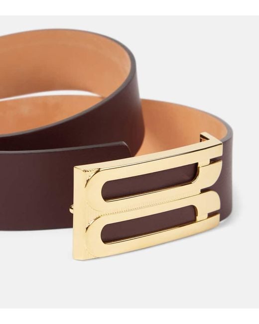 Cinturon Jumbo Frame de piel Victoria Beckham de color Brown