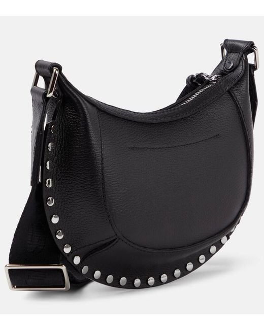 Isabel Marant Black Oskan Moon Mini Leather Shoulder Bag