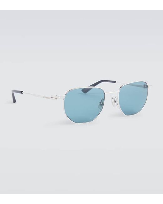 Bottega Veneta Runde Sonnenbrille in Blue für Herren