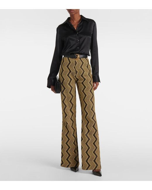 Missoni Metallic Zigzag Flared Pants