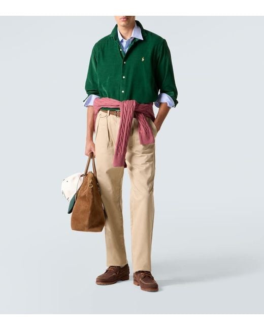 Polo Ralph Lauren Green Cotton Corduroy Shirt for men