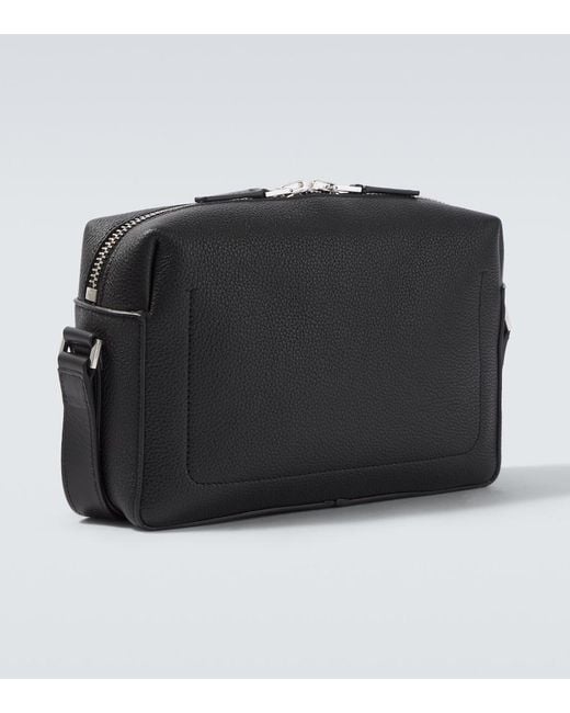 Tom Ford Black Leather Crossbody Bag for men