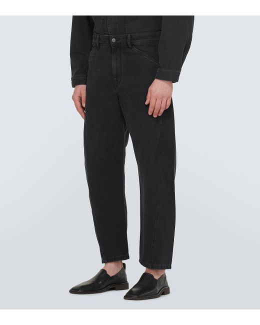 Lemaire Black Twisted Barrel-leg Jeans for men