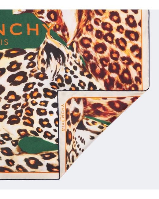 Givenchy Multicolor Leopard-Print Silk Twill Scarf
