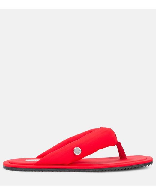 The Attico Red Indie Canvas Thong Sandals