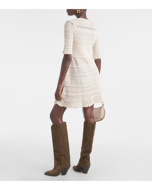 Vestido corto Jumi de croche de algodon Isabel Marant de color Natural