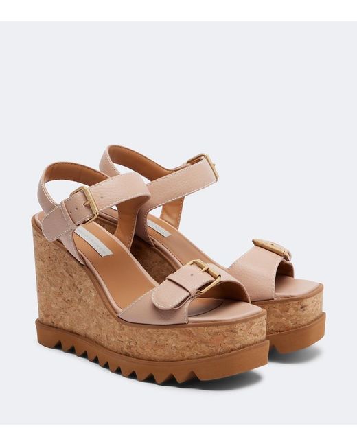Stella McCartney Brown Sneak-Elyse Platform Sandals