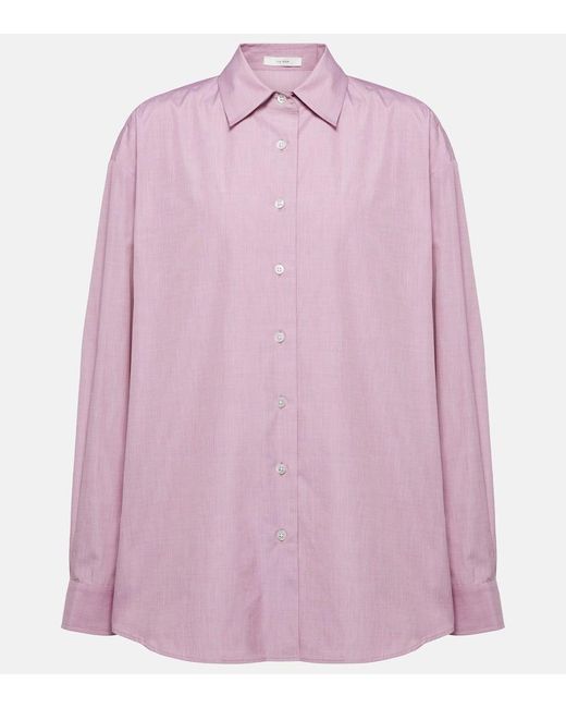 Camisa Attica de popelin de algodon The Row de color Pink