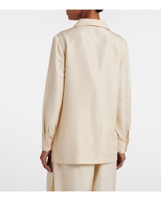 The Row Natural Lucetta Silk Shirt