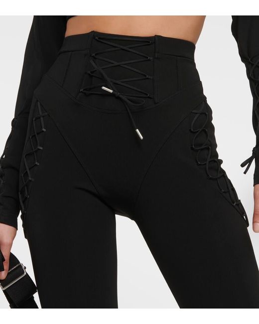 Off-White c/o Virgil Abloh Black Laced Cutout Flared Pants