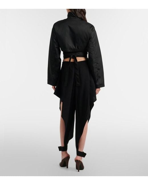 Alaïa Black Triangle Ruffled Pants